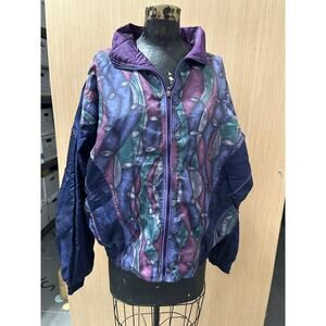 Energy Zone, Bomber Jacket, Size L 14-16, Blue and Purple, Qatar ~ 250811-WH 486